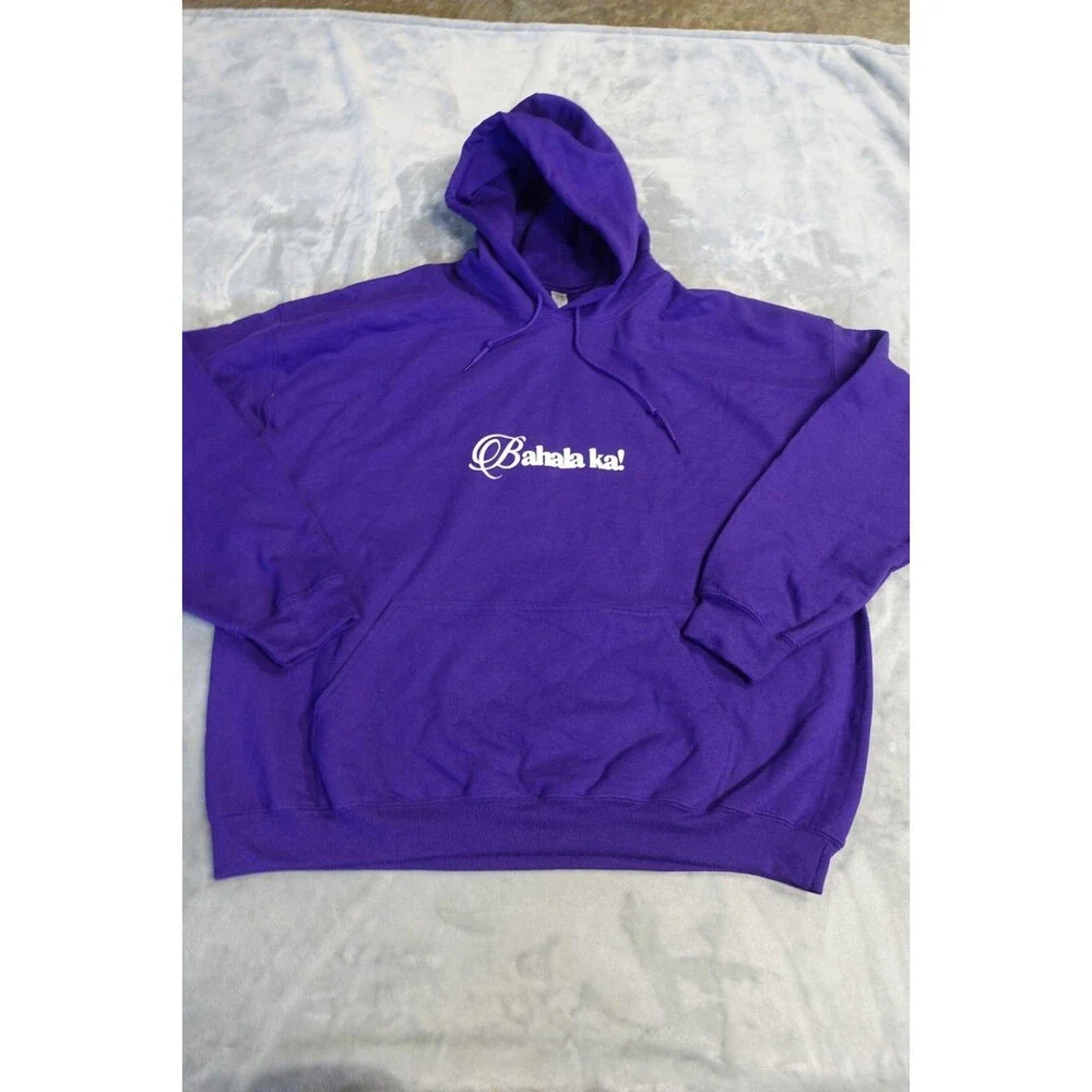 Kng Studios Bahala ka!‎ Men's Size 2XL Purple Pull Over Hoodie Sweatshirt